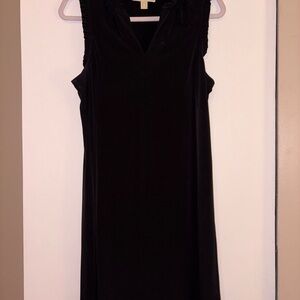 MICHAEL Michael Kors Black Ruffled Neck Dress